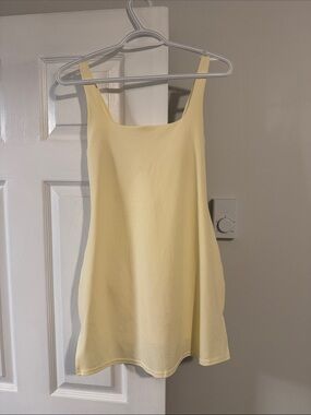 aerie Light Yellow Mini Tank Dress